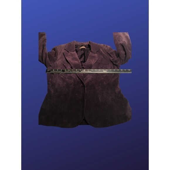 I.E. Blazer Jacket, 100% SUEDE Leather, EGGPLANT, WOMEN’S Size S, NWOT - Picture 4 of 10